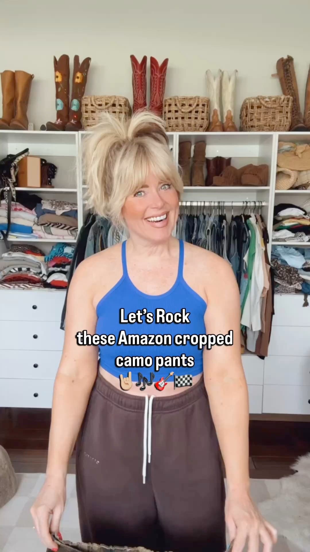 These cropped camo pants from Amazon are so cute!