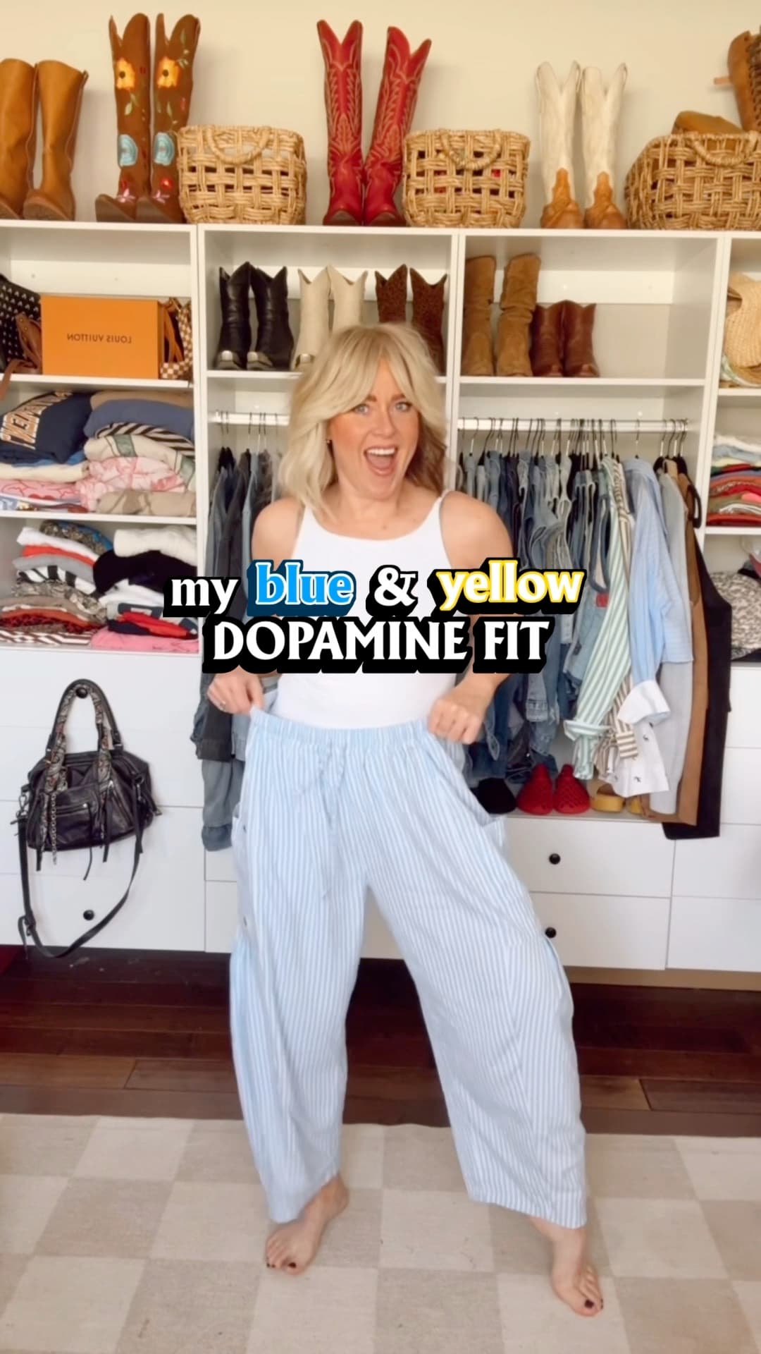 This fit was so fun and made me happy:)I think I’m obsessed with yellow and blue lately!