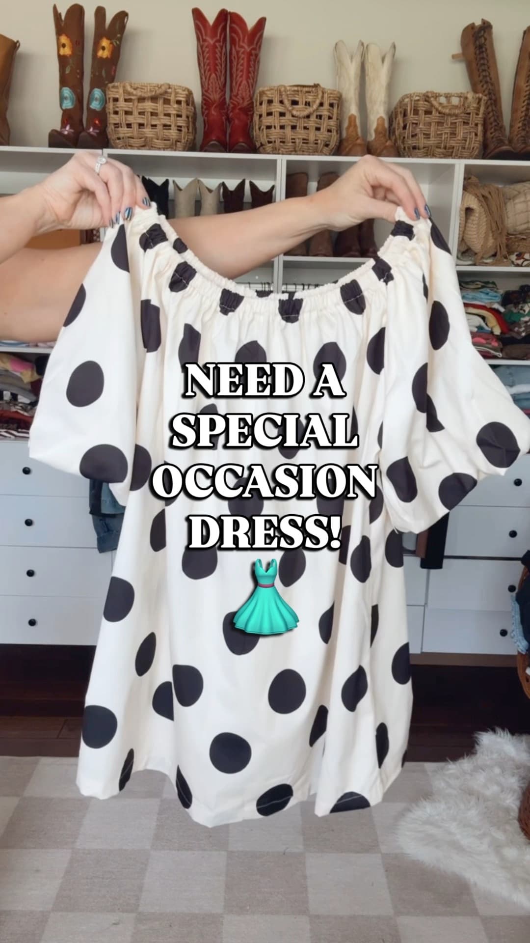 This polka dot dress is so pretty!
